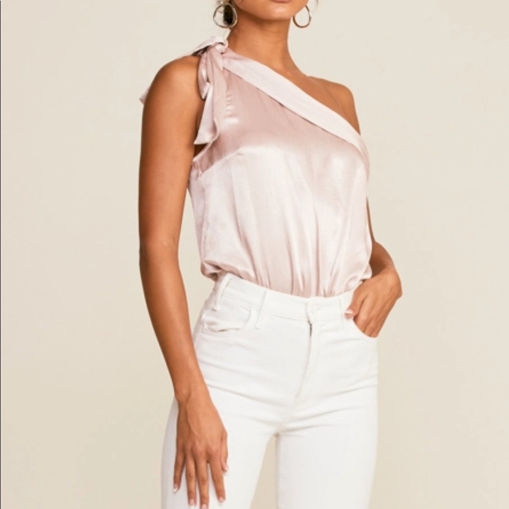 NWT blush one shoulder bodysuit